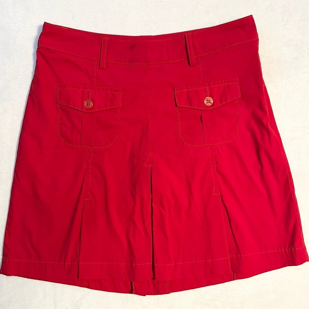Chervo Golf Mini Short & Skirt Womens XS/ 4 Red SKORT Pockets Activewear sport